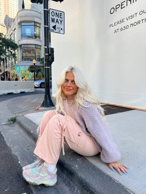 The Izzie Cargo Pant // Pink